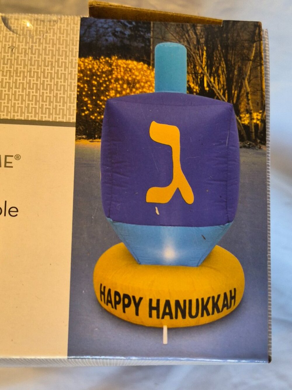 NEW In Box 4 ft Huntington Home Hannukah Dreidel Indoor /Outdoor Inflatable Deco - Picture 5 of 5
